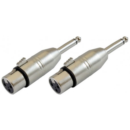 RIDEM Adattatori XLR F / Jack 6,3mm mono (coppia)