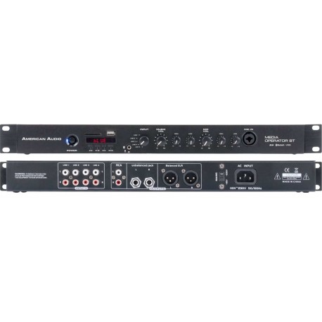 AMERICAN AUDIO Media Operator BT mixer a rack 4+1 input + lettore USB/bluetooth