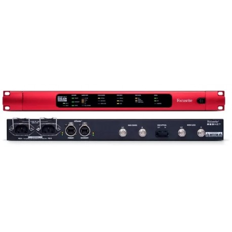 FOCUSRITE RedNet D64R interfacci audio madi 64x64 I/O ottici coassiali con doppio alimentatore