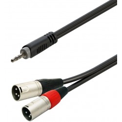 Soundsation GL-JSM2XM1Cavo adattatore minijack stereo maschio 3.5mm - 2xXLR maschio / 1.5mt