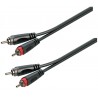 Soundsation RRRR-30BKCavo 2xRCA maschio - 2xRCA maschio / 3mt