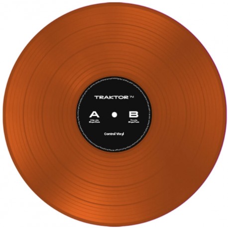 NATIVE INSTRUMENTS TRAKTOR CONTROL VINYL ORANGE TRANSPARENT vinile di controllo arancione per Traktor