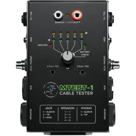 MACKIE MTest-1 tester per cavi alimentato a batteria