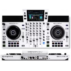 DENON DJ SC LIVE 4 White console dj all in one 4 deck bianca