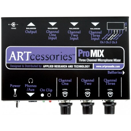 ART Promix mixer a 3 canali a batteria