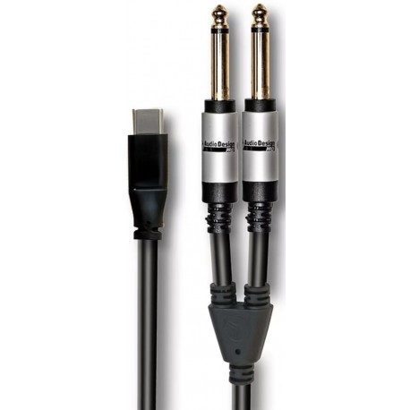 AUDIODESIGN VX230C-3 cavo USB-C 2 JACK 6,3 M 3 mt