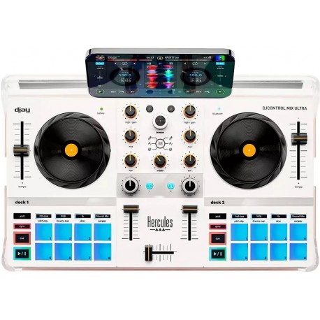 HERCULES DJ Control Mix Ultra controller per dj bluetooth bianco
