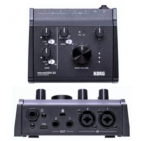 KORG MICROAUDIO 22 interfaccia Audio USB-C 2 In/2 Out