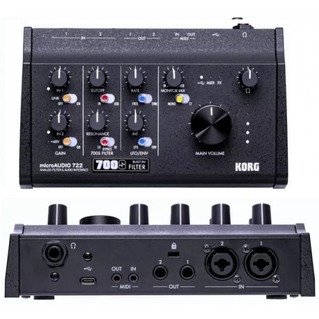 KORG MICROAUDIO 722 interfaccia audio 2 in/2 out con filtro analogico integrato