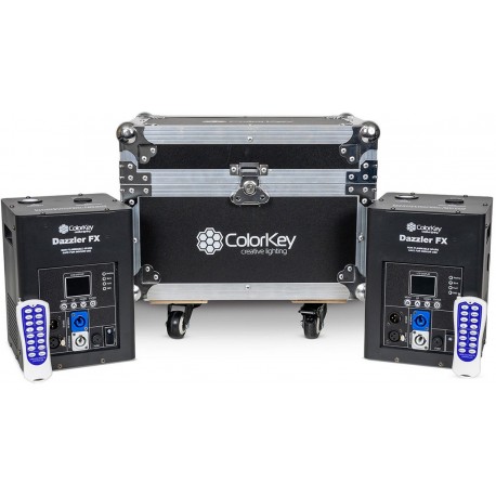 COLORKEY Dazzler FX MKII Black (2 Pack) + Flight Case KIT