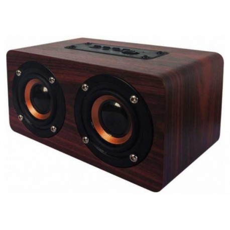 OQAN QBT-100 cassa bluetooth portatile 2x5 watt wood