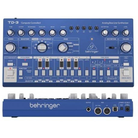 BEHRINGER TD-3 BU Blue synth analogico di bassi con step sequencer