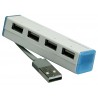 MEDIACOM MINI HUB USB 2.0 hub usb a 4 porte bianca/blu