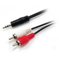 EQUIP 14709207 cavo audio 2,5 m mini-jack 3.5mm- 2 x RCA Nero