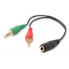 EQUIP 147942 splitter audio Nero 13cm