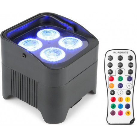 BEAMZ BBP94W par led rgbwa-uv a batteria con telecomando ir