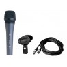 SENNHEISER eKit 3 (1x e835 + Cavo XLR + Clamp) pack microfono per voce+cavo xlr+supporto per microfono