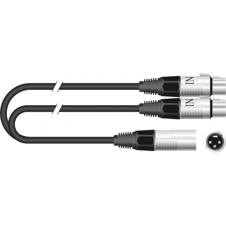 INCO AY30SD cavo a y n 2 xlr F e n 1 xlr M 0,6 m