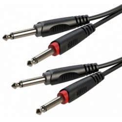 SOUNDSATION GL-2JM2JM15 cavo 2x6.3mm Jack maschio MONO - 2x6.3mm Jack maschio MONO / 1,5mt