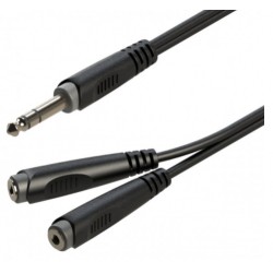SOUNDSATION GL-JS2JSF02 cavo a Y 6.3mm Jack maschio 2x6.3mm Jack femmina 0.2mt