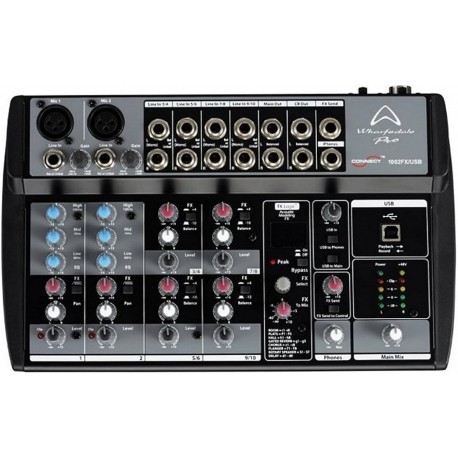 WHARFEDALE PRO CONNECT 1002 FX/USB mixer 10 canali con USB ed effetti