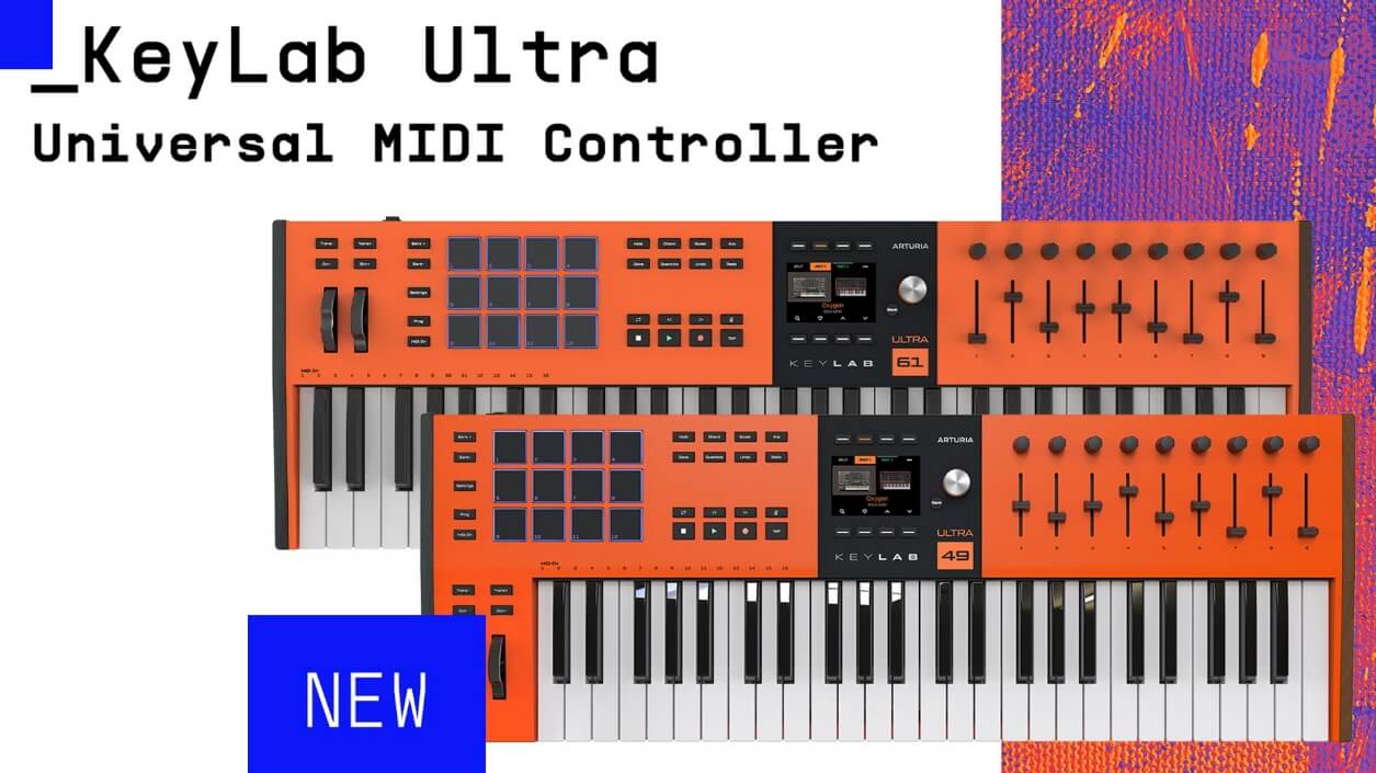 scopri la nuova serie limited edition Arturia Keylab MK3 Ultra su pianoroll.it, il controller best-seller by Arturia ora nella nuova irresistiibile finitura orange ultra